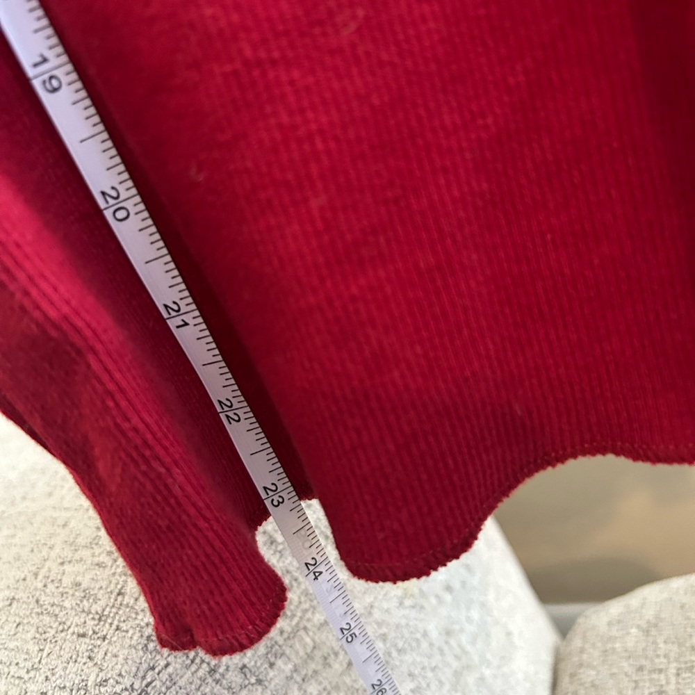 Tommy Hilfiger Ribbed Ruby Red Button Down Shirt … - image 5